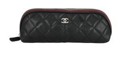 Chanel CC Cosmetic Pouch, Lambskin, Black, 16941530, DB, 2*